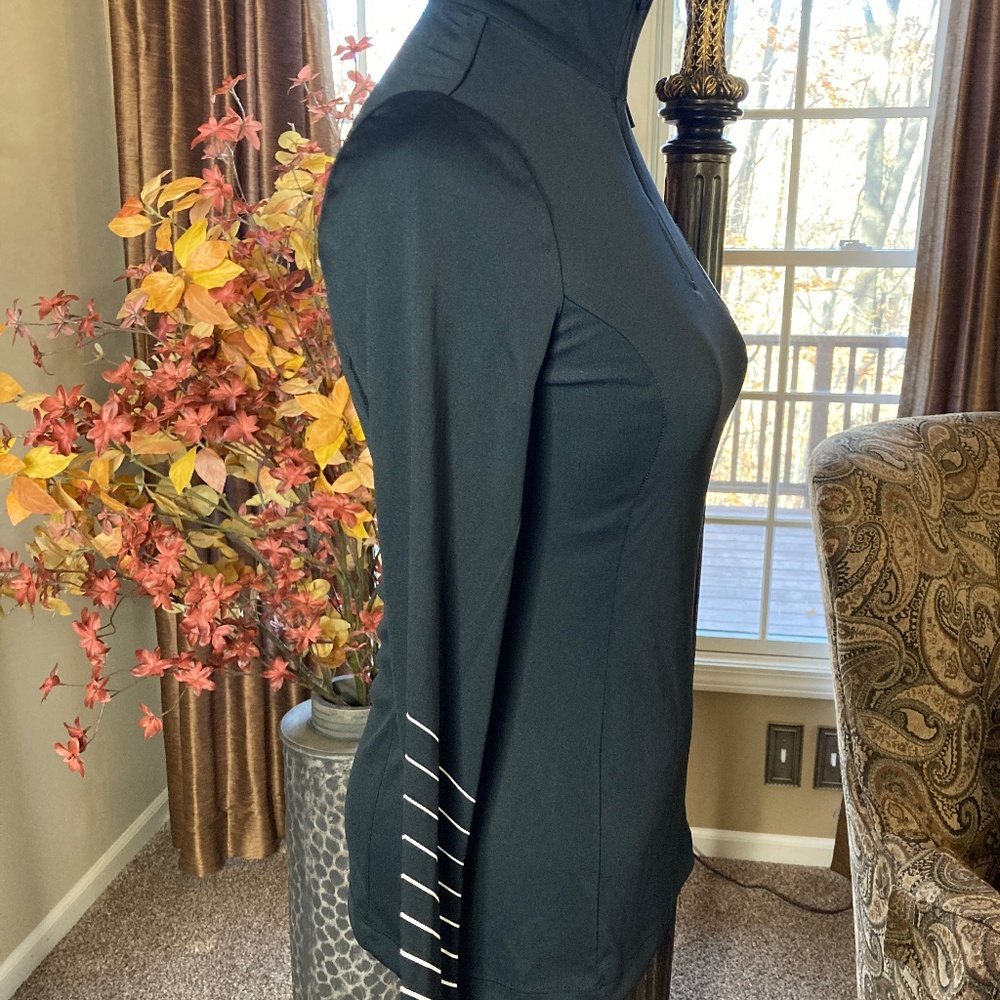 NOEL ASMAR Shirt Equestrian Black Selina 1/4 Zip Size XS - Picture 3 of 7